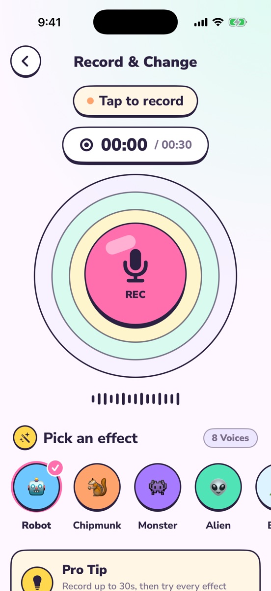 Record and change screen